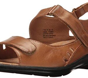 Drew Women's Tide Hook and Loop Sandal,Cognac Leather,US 11 WW