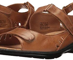 Drew Women's Tide Hook and Loop Sandal,Cognac Leather,US 11 WW