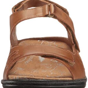 Drew Women's Tide Hook and Loop Sandal,Cognac Leather,US 11 WW