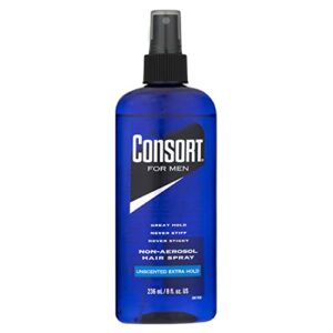 consort extra hold non-aero hair spray pump, unscented, 8 ounce