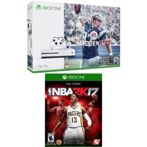 xbox one s 1tb console bundled with madden nfl 17 bundle and nba 2k17