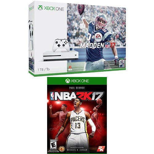 Xbox One S 1TB Console Bundled with Madden NFL 17 Bundle and NBA 2K17