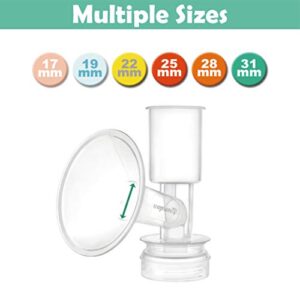 Maymom Pump Parts Compatible with Ameda Purely Yours Pumps MYA Joy; Incl. Silicone Membrane, Duckbill, Tubing, Flange; Replaces Ameda Spare Parts Kit (Flange 25 mm)