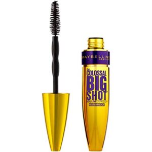 maybelline new york volum' express the colossal waterproof, very black, 0.33 fl. oz.