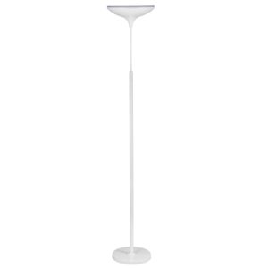 globe led floor lamp torchiere, energy star certified, dimmable, super bright, 43w, 3010 lumens, matte white finish,12783
