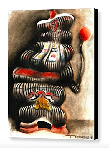 Tommervik Lucky 7 Slot Machine Art Casino Art Casino gifts for gamblers Gambling Art Casino Wall Art Gallery Wrapped Canvas Print