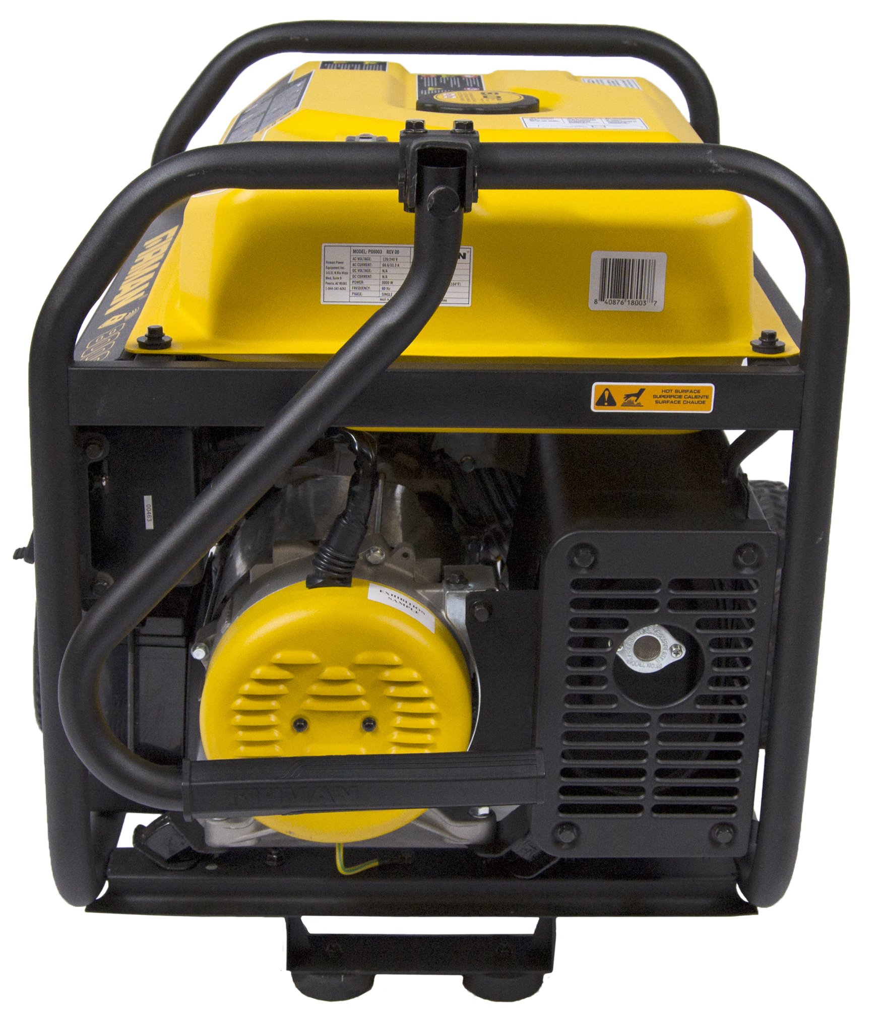 Firman P08003 Portable Generator, 7125/10000-Watt, Remote Start, 12 Hour Run Time - Quantity 1