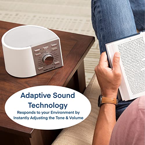 Sound+Sleep SE Special Edition High Fidelity Sleep Sound Machine with Real Non-Looping Nature Sounds, Fan Sounds,White/Silver