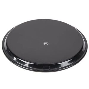 TrueCraftware Set of 2 Round 16" Non-Slip Serving Trays Black- Serving Tray Serving Coffee Appetizer Breakfast Perfect for Kitchen Café Hotel and Restaurants