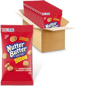 nutter butter bites peanut butter sandwich cookies, big bag, 12 - 3 oz packs