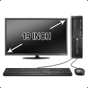 hp desktop computer, core 2 duo 3.0 ghz processor, 4gb, 160gb, dvd, wifi adapter, windows 10, 19in lcd monitor included (brands may vary) (renewed)