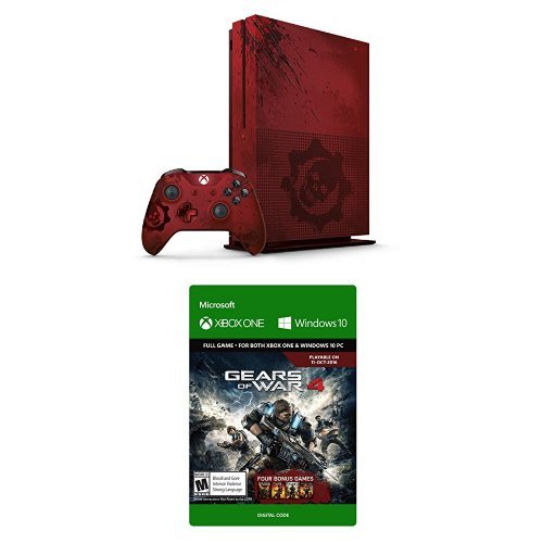 Xbox One S 2TB Console - Gears of War 4 Limited Edition Bundle and Gears of War 4 Standard Edition Digital