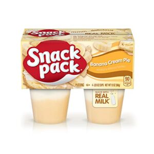 snack pack pie pudding cups, banana cream, 13 oz (4 ct)