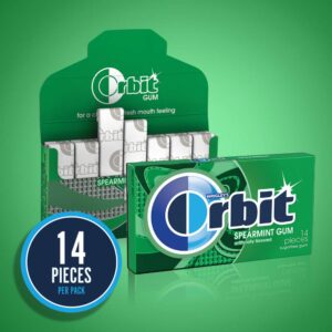 ORBIT Spearmint Sugarfree Gum, 15 Count Pack Of 3