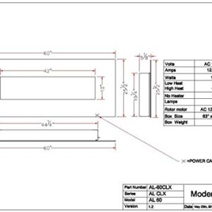 Modern Flames AL60CLX2-G Ambient Linear Electric Fireplace