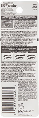 Maybelline New York Brow Precise Perfecting Eyebrow Highlighter, Light, 0.04 oz.