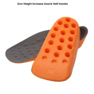 Happystep 1 Pair 2cm Invisible Height Increase Shoe Inserts Insoles, in-Sock Heel Lift Raising Pad for Shoes