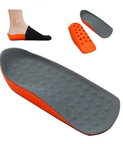 Happystep 1 Pair 2cm Invisible Height Increase Shoe Inserts Insoles, in-Sock Heel Lift Raising Pad for Shoes