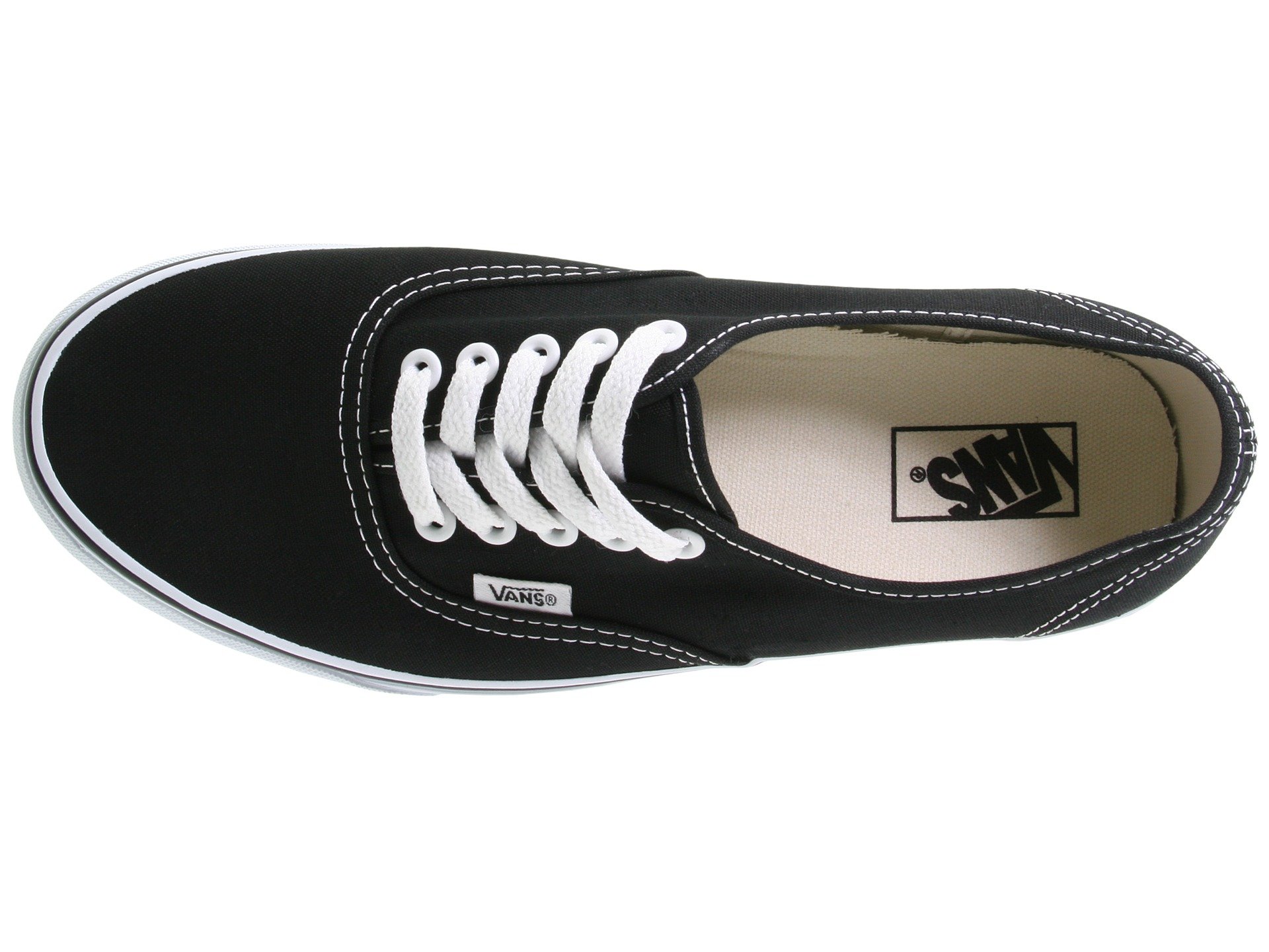 Vans Unisex Authentic Black Canvas VN000EE3BLK Mens 8.5, Womens 10