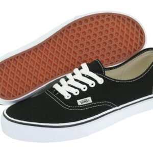 Vans Unisex Authentic Black Canvas VN000EE3BLK Mens 8.5, Womens 10