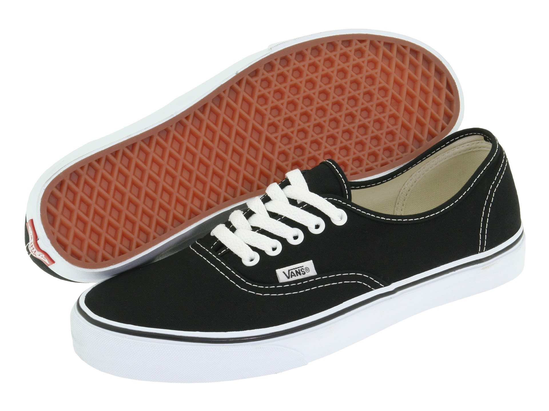 Vans Unisex Authentic Black Canvas VN000EE3BLK Mens 8.5, Womens 10