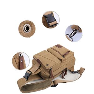 XINCADA Mens Sling Bag Chest Shoulder Bags Canvas Crossbody Backpack Messenger Bag Small Travel Bags