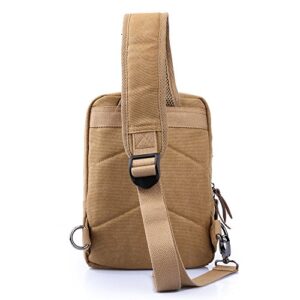 XINCADA Mens Sling Bag Chest Shoulder Bags Canvas Crossbody Backpack Messenger Bag Small Travel Bags