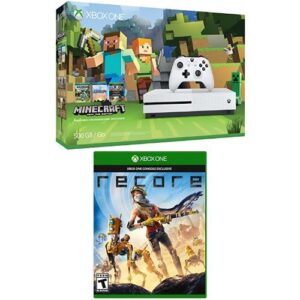 xbox one s 500gb console - minecraft bundle and recore