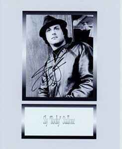 sylvester stallone,"rocky", 8 x 10 photo display autograph on glossy photo paper