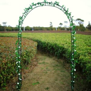 1. GO Steel Garden Arch, 7'2'' High x 4'5'' Wide, Garden Arbor for Various Climbing Plant, Outdoor Garden Lawn Backyard