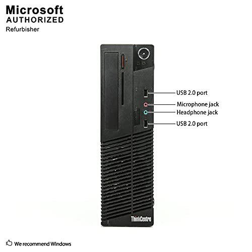 lenovo ThinkCentre M72e High Performance Small Form Factor Desktop Computer, Intel Dual Core i3-3220 3.3Ghz CPU, 8GB RAM, 500GB HDD, DVD RW, Windows 10 Professional (Renewed)