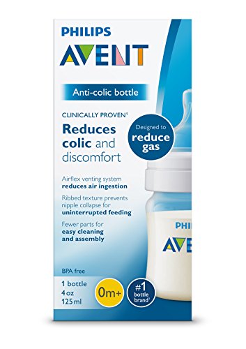 Philips AVENT Anti-Colic Baby Bottles Clear, 4 Oz