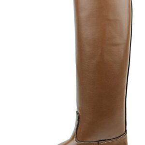 Hispar Women Ladies Spirit Polo Players Boots Tall Knee High Leather Equestrian - Tan 9 Plus Calf