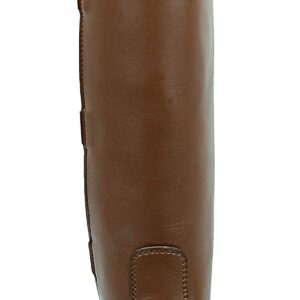 Hispar Women Ladies Spirit Polo Players Boots Tall Knee High Leather Equestrian - Tan 9 Plus Calf