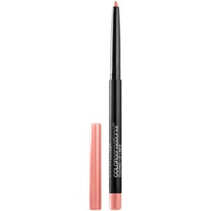 maybelline color sensational shaping lip liner with self-sharpening tip, purely nude, nude, 1 count