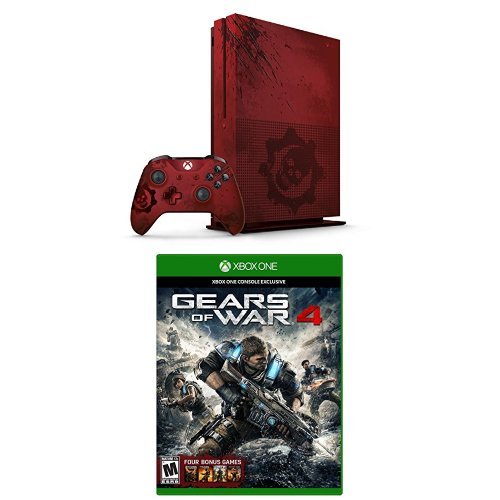 Xbox One S 2TB Console - Gears of War 4 Limited Edition Bundle and Gears of War 4 Standard Edition Physical