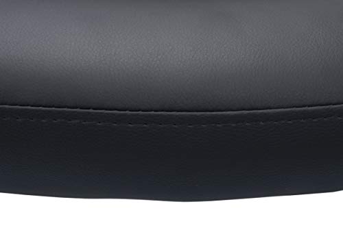 OFM ESS-9015 Bonded Leather Executive Side Chair with Sled Base, Black, Black