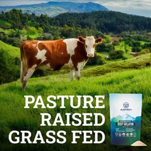 Aspen Naturals Grass Fed Beef Gelatin Powder. Pasture Raised, Grass-Fed Gelatin, Non-GMO, Paleo Friendly (24 oz). Unflavored Gelatin Powder. Easy to Mix Protein Supplement.