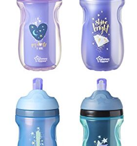 Tommee Tippee Insulated Toddler Straw Sippy Cup, 9-Ounce, 12+ Months – 2 Count (Colors Will Vary)