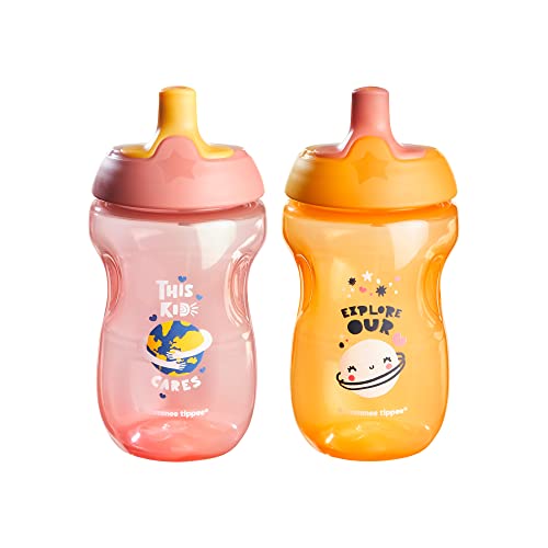 Tommee Tippee Toddler Sportee Sippy Cup, 12+ Months – 2Pk (Colors & Designs Vary)