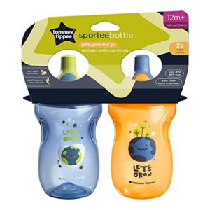 Tommee Tippee Toddler Sportee Sippy Cup, 12+ Months – 2Pk (Colors & Designs Vary)