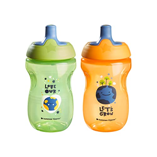 Tommee Tippee Toddler Sportee Sippy Cup, 12+ Months – 2Pk (Colors & Designs Vary)