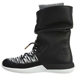 Nike Womens Roshe Two Hi Flyknit Trainers 861708 Sneakers Boots (UK 4 US 6.5 EU 37.5, Black White 002)