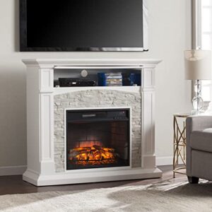 southern enterprises sei furniture seneca faux stone electric fireplace tv stand