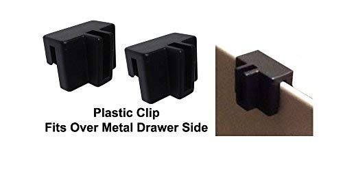 Cut to Length Metal File Rail 3/4" High (15"-30" Long) w/ Clips (3/4" High w/ Plastic Clips)