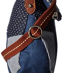 Sakroots womens Foldover Crossbody Bag Cotton Canvas, Multifunctional Purse With Adjustable Strap Zipper Pockets Sustainable Durable Design, Navy Spirit Desert, One Size US