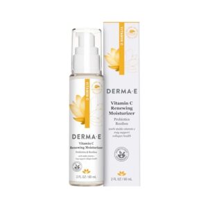 derma-e vitamin c renewing moisturizer – brightening and hydrating facial skin renewing cream – anti-aging facial moisturizer and day cream, 2 oz
