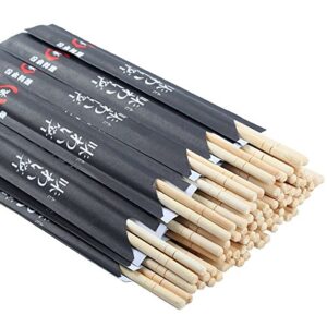 disposable chopsticks pack of 100 pair, 9" japanese style sleeved sushi chopsticks by gmark gm1038