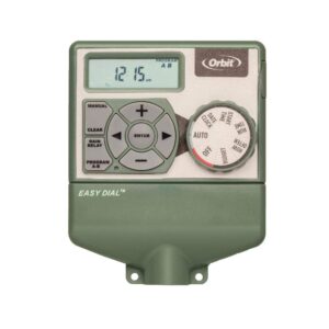 orbit irrigation products sprinkler system 4-station standard indoor mounted control timer, 1