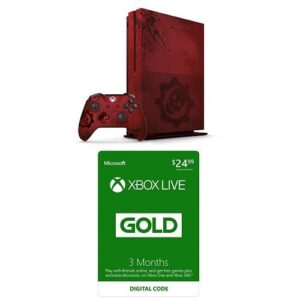 xbox one s 2tb console - gears of war 4 limited edition + xbox live 3 month gold membership bundle